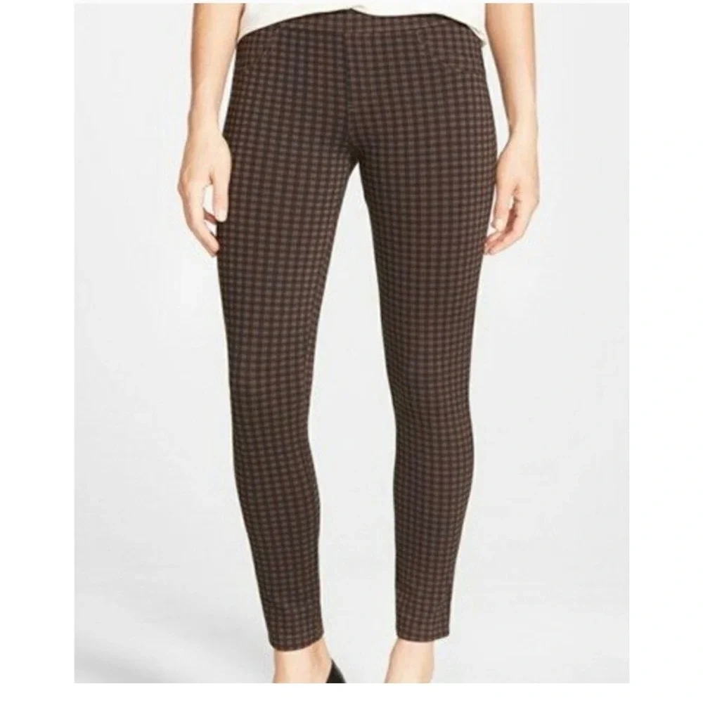 Sanctuary Anthropologie‎ Runway Legging Brown Plaid Check Pull On Pants Medium